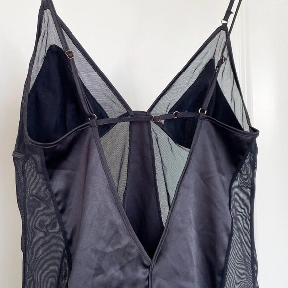 Y2K La Senza Lingerie, Black Sheer Lingerie, Satin Mesh Black Lingerie, Vintage - Picture 5 of 7